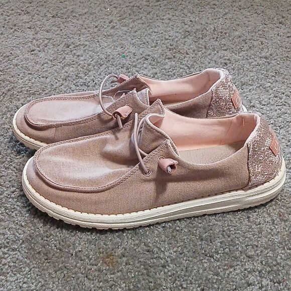 Hey Dude Shoes - Hey Dude Womens Wendy Stretch Fleece ( Sepia/Rose)  Sz 10 EUC